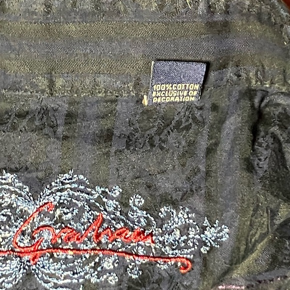 Robert Graham navy button down shirt - Picture 4 of 5